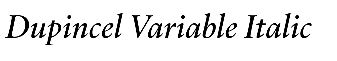 Dupincel Variable Italic